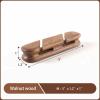 Black Walnut Wood Cable Organizer, Premium Desk Cord Management, Adhesive Wooden Cable Clips for Desk, Home, Office, Car  Holder for Phone Charger, Earbuds, USB Cords (Walnut Wood, M) view 2