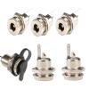 DC-099 5.5 x 2.1mm DC Power Female Socket Jack Panel Mount Connector 5.5 * 2.1mm Metal DC Jack Adapter and Waterproof Cap(with Waterproof Cap,5PCS) view 1