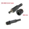 10Pair 5.5X2.1MM DC Power Male Plugs Connector DC022/DC052/DC012 5.5mm*2.1mm Female Socket+Male Nut Mount Adapter(DC-052 5.5X2.1) view 4
