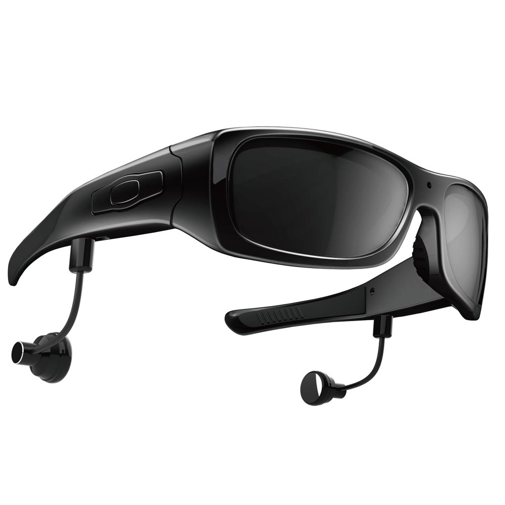 Full HD 1080P Camera Glasses with Bluetooth Headset Wearable Camera for Android Smartphone Polarized Sunglasses UV400