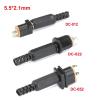 10Pair 5.5X2.1MM DC Power Male Plugs Connector DC022/DC052/DC012 5.5mm*2.1mm Female Socket+Male Nut Mount Adapter(DC-012 5.5X2.1) view 3