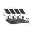 AKAVIG 4CH Solar Power Waterproof Security Camera System with 1T Hard Drive, 4MP Outdoor Solar Energy Wireless WiFi CCTV Surveillance NVR Kit with Two Way Audio, Human Detection view 1