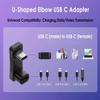USB C Adapter U-Shaped 180 Degree Angled, USB C 3.1 Female to Male Extended Angled Adapter Compatible with Samsung Galaxy, Switch, Type-C Phones and More view 2
