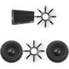Alpine (2 W10S4 10-Inch Bass Subwoofer w/KTE-10PG Grills & KTA-200M Mono Power Pack Amplifier with PowerStack Capability Bundle view 1