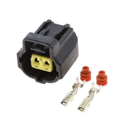 2Pin Black 1.8MM Auto Water Temperature Electronic Connector Wire Harness p/Lug 178390-2(Female)