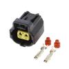 2Pin Black 1.8MM Auto Water Temperature Electronic Connector Wire Harness p/Lug 178390-2(Female) view 1