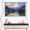 BERWDUXA Roll Projector Screen 60" 72" Manual Pull Down HD Movie Screen, Self-Locking, Wall Mount Projector Curtain 16:9 Format, Wrinkle Free(4:3,30in) view 1