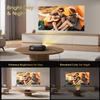 Daytime 4K Smart Projector 1800 ANSI Ultra Bright, Android TV 11.0 Home Theater Projector with WiFi6 and Bluetooth, HDMI, USB, WLAN, Ceiling Mount for Games Consoles, Business, Artwork, Golf Simulator view 2