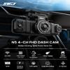 IIWEY N5 4 Channel Dash Cam 360 View, 1080P Front and Rear Inside, Left Right Dash Camera for Cars, 8 IR Lamps Night Vision, 5G WiFi & APP Control, G-Sensor, Parking Mode, with a Free 128GB SD Card view 2