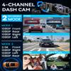 IIWEY N5 4 Channel Dash Cam 360 View, 1080P Front and Rear Inside, Left Right Dash Camera for Cars, 8 IR Lamps Night Vision, 5G WiFi & APP Control, G-Sensor, Parking Mode, with a Free 128GB SD Card view 3