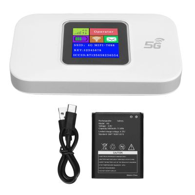 4G LTE Portable, Portable Router 300Mbps USB Powered Security Encryption High Speed for Phones