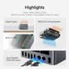 Beelink EQR5 Mini PC, AMD Ryzen 5 5500U(6C/12T, Up to 4.0GHz), Mini Computer 16G DDR4 RAM 500GB NVMe PCIe3.0x4 SSD, Micro PC 4K@60Hz Dual Display Dual HDMI/WiFi6/BT5.2/1000Mbps view 2