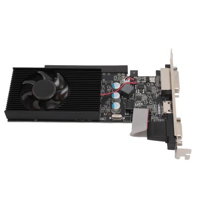 1GB 64bit Graphics Card, PCI Express 2.0 16X Easy to Install High Efficiency GT705 Graphics Card Quiet with Cooling Fan for Video Editing