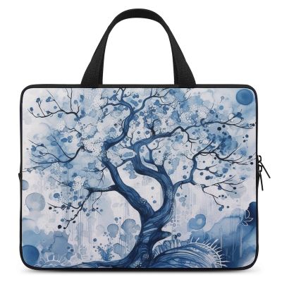 Laptop Case Sleeve 17inch Shockproof Laptop Case Blue Tree Pattern Laptop Sleeve Carrying Case