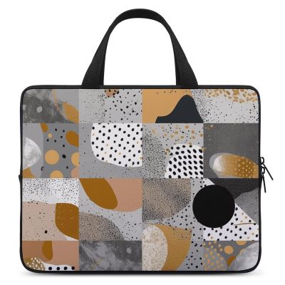 Laptop Case Sleeve 17inch Shockproof Laptop Case Brown Tone Pattern Laptop Sleeve Carrying Case