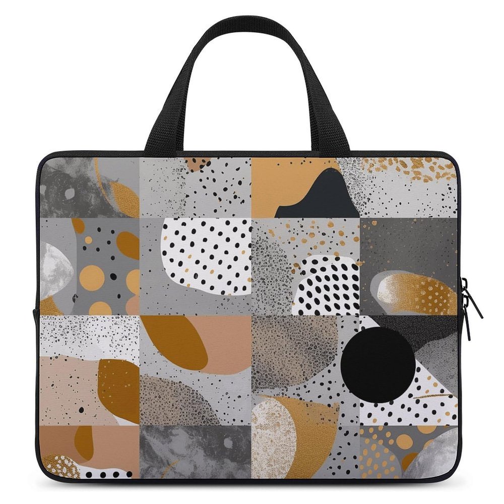 Laptop Case Sleeve 17inch Shockproof Laptop Case Brown Tone Pattern Laptop Sleeve Carrying Case