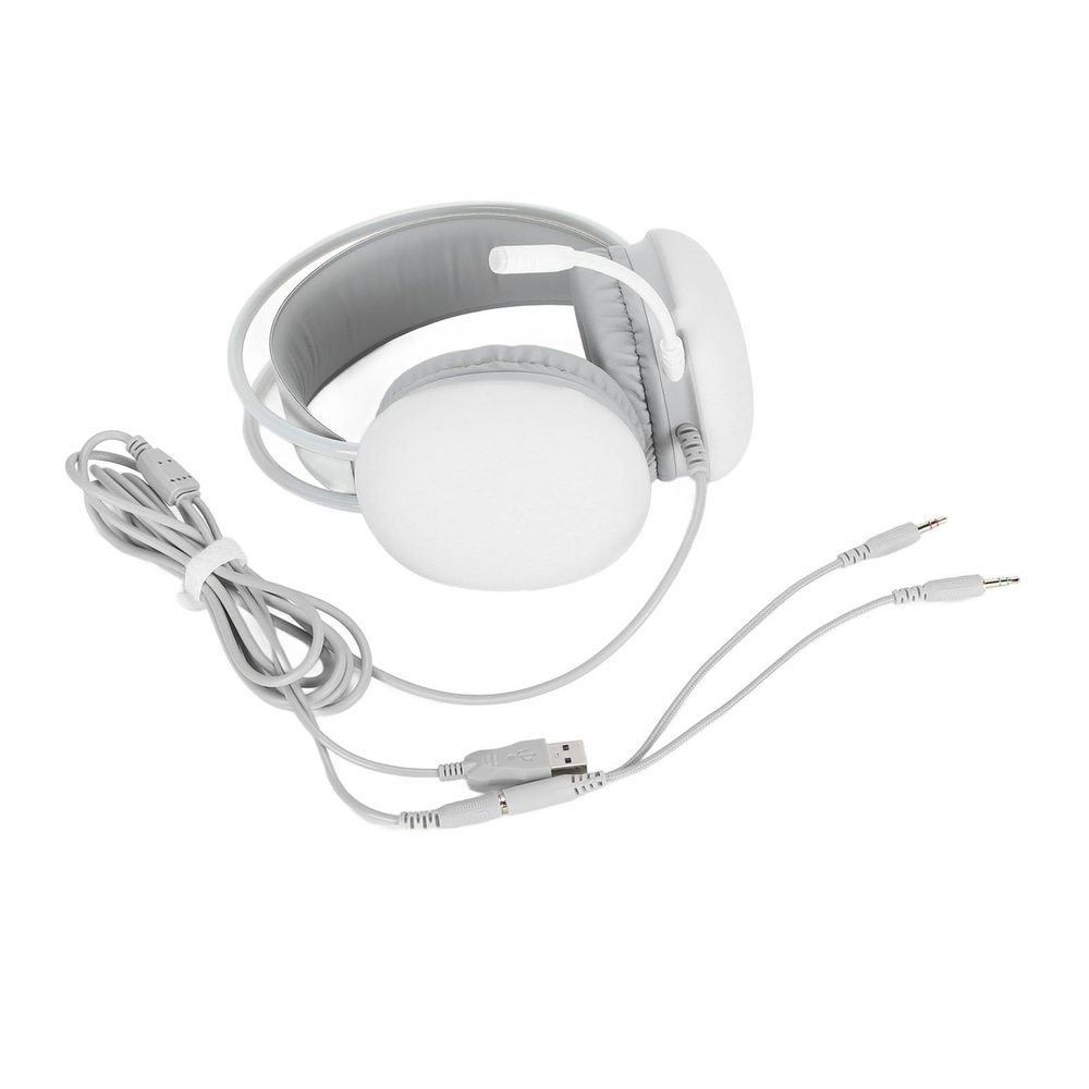 ANGGREK RGB LED Gaming Headset, Noise Reduction 3.5mm Wired Gaming Headset Comfortable Clear Sound with Microphone for Computer