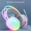 ANGGREK RGB LED Gaming Headset, Noise Reduction 3.5mm Wired Gaming Headset Comfortable Clear Sound with Microphone for Computer view 3