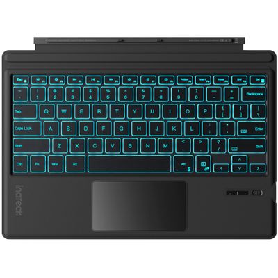 Inateck for Surface Pro 7 Keyboard with Precision Touchpad, Bluetooth 5.3, 7-Color Backlight, Compatible with Surface Pro 7/7+/6/5/4, KB02027 Black