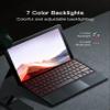 Inateck for Surface Pro 7 Keyboard with Precision Touchpad, Bluetooth 5.3, 7-Color Backlight, Compatible with Surface Pro 7/7+/6/5/4, KB02027 Black view 3