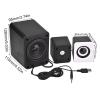 Gavigain Multimedia Speaker System, Mini USB 2.1 Wired Combination Speaker Bass Music Player Subwoofer Pc Stereo Speakers for Music, Movies, Gaming, and Multimedia Computer Laptops (Black White) view 4