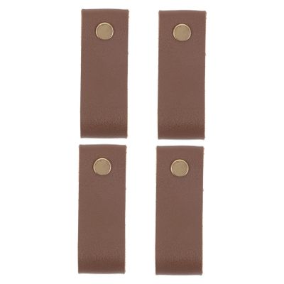 ANDRESLAD 4pcs Drawer Pulls Durable Cabinet Handles for Wardrobe and Cupboard Easy to Install Deep Brown Color for Home Furniture Upgrade