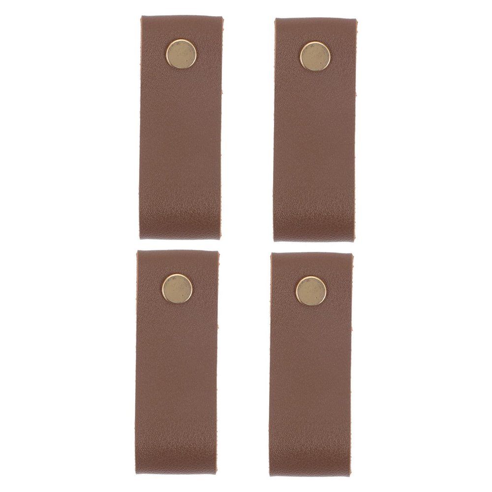 ANDRESLAD 4pcs Drawer Pulls Durable Cabinet Handles for Wardrobe and Cupboard Easy to Install Deep Brown Color for Home Furniture Upgrade