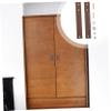 ANDRESLAD 4pcs Drawer Pulls Durable Cabinet Handles for Wardrobe and Cupboard Easy to Install Deep Brown Color for Home Furniture Upgrade view 3