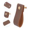 ANDRESLAD 4pcs Drawer Pulls Durable Cabinet Handles for Wardrobe and Cupboard Easy to Install Deep Brown Color for Home Furniture Upgrade view 4