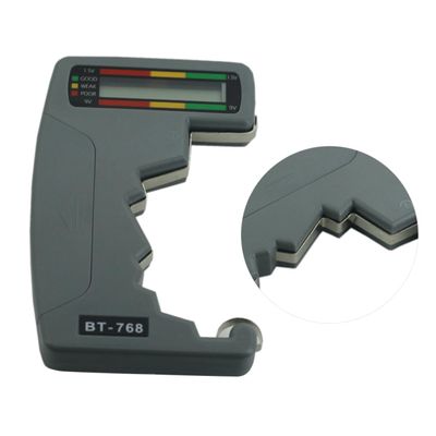 TINEASUR 9v Aa Battery Tester Dial Type for Button Level Indicator for Accurate Testing Without Battery Grey