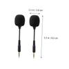 CONGARTENO 2pcs Bendable Mini Microphone Set for Phone and Tablet Portable Denoise Mic with High Sound Quality for Streaming Vlogging and Live Performance Black view 2