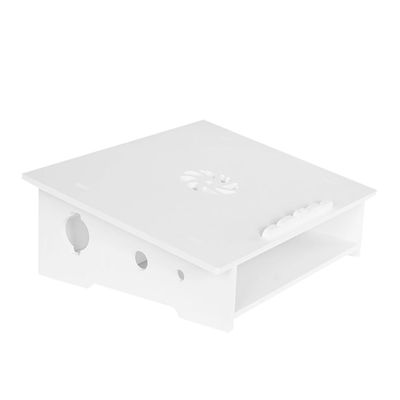 TINEASUR 1pc DIY Laptop Cooling Pad Silent Cooling Stand for Home Computer Height Laptop Support Rack Stylish White Design for Office and School Use