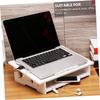 TINEASUR 1pc DIY Laptop Cooling Pad Silent Cooling Stand for Home Computer Height Laptop Support Rack Stylish White Design for Office and School Use view 2