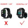 ID208 Plus Smart Watch Case,Lamshaw Soft All Around TPU Case with Screen Protector Compatible for Quican/ENOMIR/Tensky/Fitpolo/Aeac/WMK/Konitee/VRPEFIT ID208 Plus Smart Watch-1.8" (Black+Rose Gold) view 2