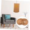 WHAMVOX Cloth Lampshade for Hanging Pendant Light Khaki Fabric Cover Simple Design for Home Decoration Cozy Atmosphere for Living and Bedroom Lighting view 3