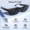 XO Simple is Beauty Smart Bluetooth Glasses,Built-in Mic & Speakers,Smart Wireless Headphone Sunglasses for Men and Women,Athletic/Outdoor UV Protection and Voice Control,Unisex(Black) view 3