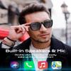 XO Simple is Beauty Smart Bluetooth Glasses,Built-in Mic & Speakers,Smart Wireless Headphone Sunglasses for Men and Women,Athletic/Outdoor UV Protection and Voice Control,Unisex(Black) view 4