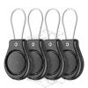 Geyrut 4 Pack Waterproof Holder Compatible with Apple AirTag, Secure Lock Anti-Lost Protective Case with Wire Cable Keyring for Men Women for Luggage Backpack Keys Pets view 1