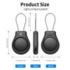 Geyrut 4 Pack Waterproof Holder Compatible with Apple AirTag, Secure Lock Anti-Lost Protective Case with Wire Cable Keyring for Men Women for Luggage Backpack Keys Pets view 2