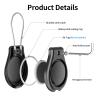 Geyrut 4 Pack Waterproof Holder Compatible with Apple AirTag, Secure Lock Anti-Lost Protective Case with Wire Cable Keyring for Men Women for Luggage Backpack Keys Pets view 3