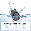 Geyrut 4 Pack Waterproof Holder Compatible with Apple AirTag, Secure Lock Anti-Lost Protective Case with Wire Cable Keyring for Men Women for Luggage Backpack Keys Pets view 4
