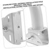MUCKLILY 2pcs Adjustable Antenna Mounting Pole Outdoor Installation Bracket for Wireless Wall-Mounted Elevation Support for Point view 4