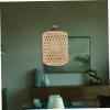 ROMISBABA Woven Pendant Lamp Shade Handmade Rustic Chandelier Cover for Room Bedroom and Dining Areas Easy to Install Softens Bright Light Lightweight Design view 4
