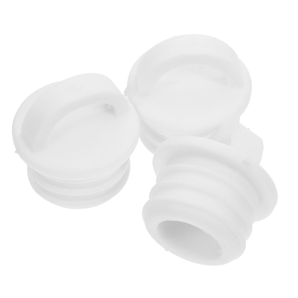 3pcs Mop Bucket Plug Replacement 21mm Rubber White Stopper
