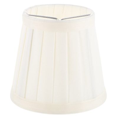JEWEDECO Elegant Pleated Cloth Lamp Shade for European Style Ceiling Light Easy Install Sturdy Design for Home Hotel and Bedroom Decor Soft Beige