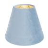 BUTIFULSIC Cloth Lamp Shade with Base Wear-resistant Easy to Install Light Cover for Desktop Use Elegant Velvet Design Light Blue view 1