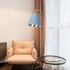 BUTIFULSIC Cloth Lamp Shade with Base Wear-resistant Easy to Install Light Cover for Desktop Use Elegant Velvet Design Light Blue view 2