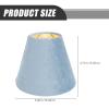 BUTIFULSIC Cloth Lamp Shade with Base Wear-resistant Easy to Install Light Cover for Desktop Use Elegant Velvet Design Light Blue view 4