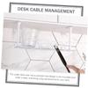 BUTIFULSIC 2pcs Under Desk Cable Organizer Cable Management Tray Cord Storage Rack for Efficient Wire Organization Easy to Install with Mounting for Home and Office Gray view 2