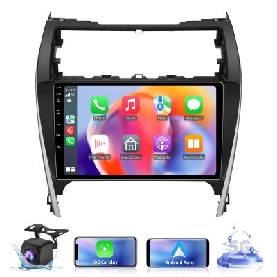 5GWiFi Upgrade Car Stereo Radio for Toyota Camry 2012 2013 2014 - Wireless Carplay and Android Auto GPS Navigation - 4GB+32GB 10.2 inch Touchscreen Bluetooth RDS FM SWC (Fit for JBL System)